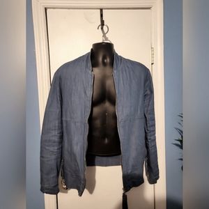 Blood Brothers Small Blue Denim Bomber Jacket S